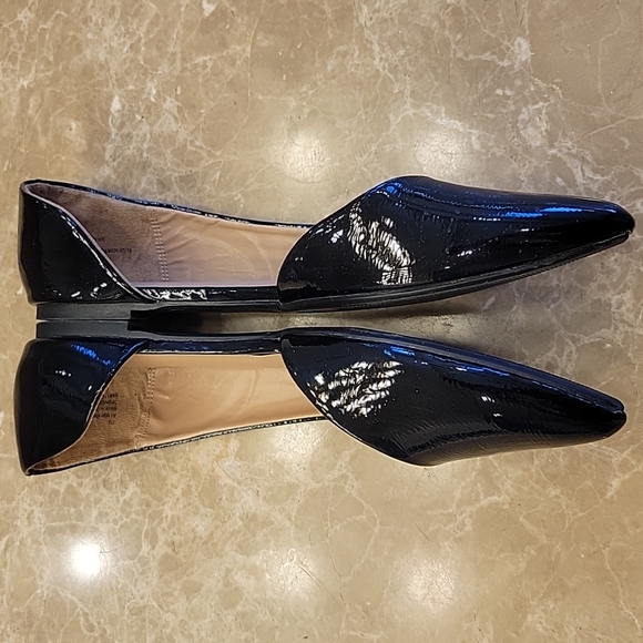 A New Day Black Patent Slip-on Pointed-toe Ballet Flats, Sz 7.5 - Picture 8 of 16